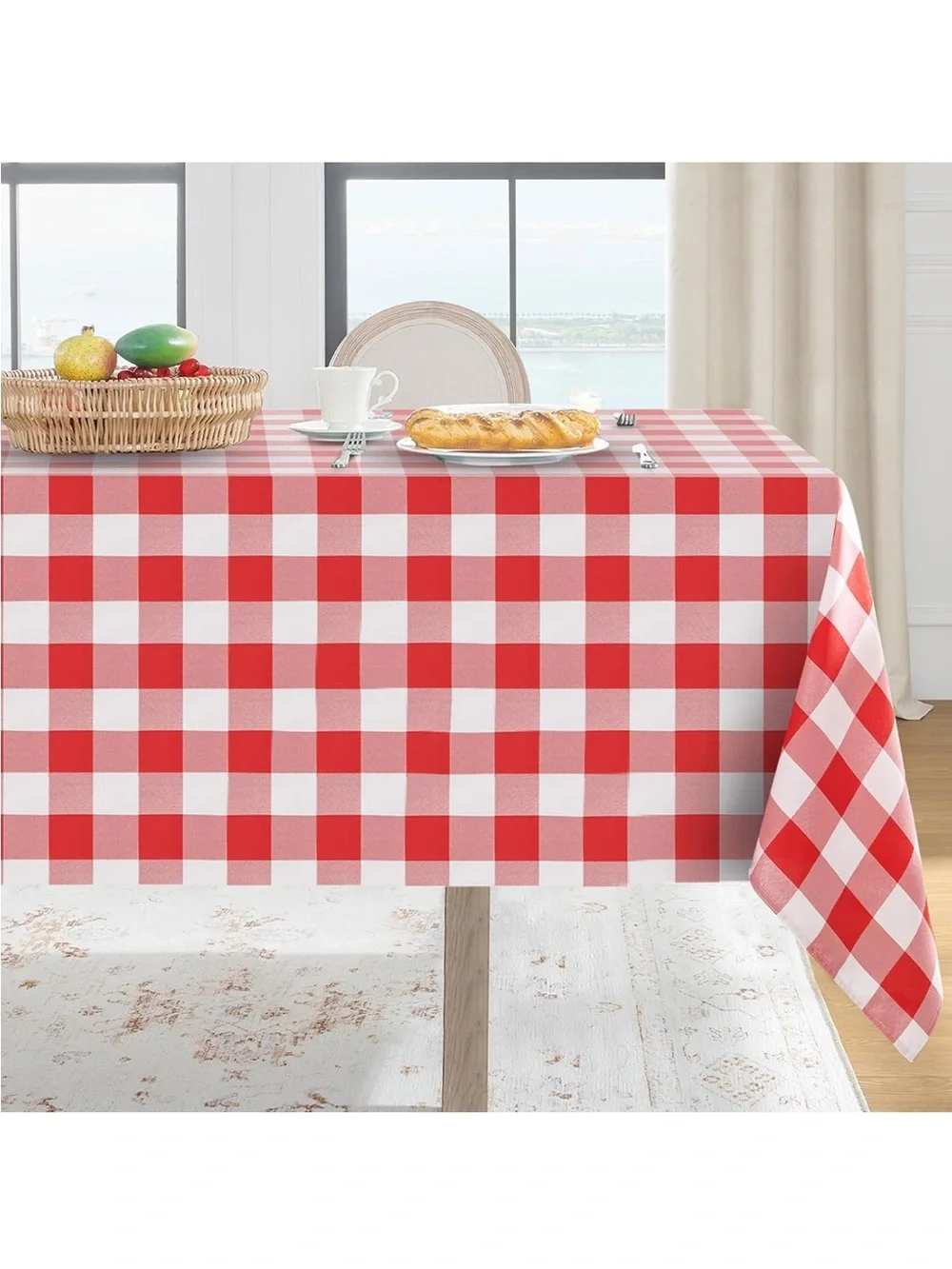NEW Softalker Gingham Checkered Tablecloth Rectangle - Buffalo plaid